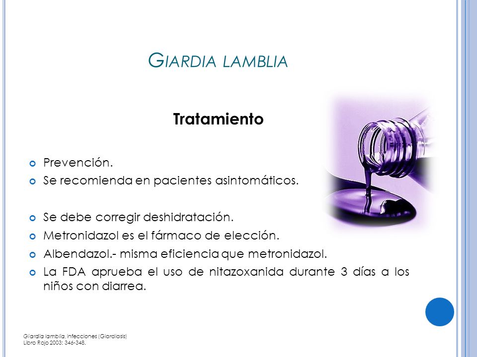 giardia lamblia quistes tratamiento